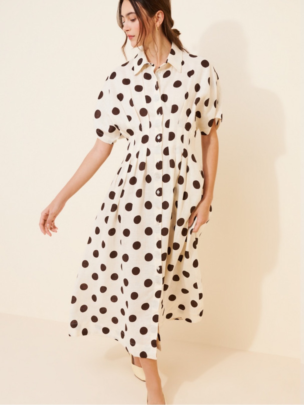 Exquise Linen Tobie Waisted Dress